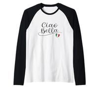 Ciao Bella Drapeau Italien Cœur Italie Design Souvenir Manche Raglan