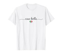 Ciao Bella Drapeau Italien Motif cœur Souvenir Italie T-Shirt