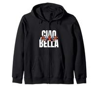 Ciao Bella Œil de Tigre Fierce Art Graphique Italien Sweat à Capuche