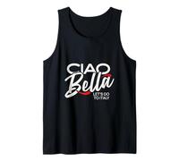 Ciao Bella Italian Travel Red Accent Design Let's Italy Débardeur