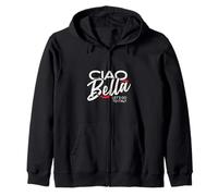 Ciao Bella Italian Travel Red Accent Design Let's Italy Sweat à Capuche