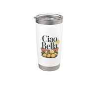Ciao Bella Italie Citron Vintage Art Gobelet isotherme en acier inoxydable double paroi