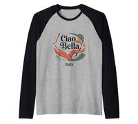 Ciao Bella Italie Design Artistique Vintage Italien Manche Raglan