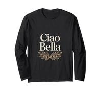 Ciao Bella Italie Élégant Emblème Olive Art Manche Longue