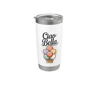 Ciao Bella Italie Gelato Vintage Art Gobelet isotherme en acier inoxydable double paroi
