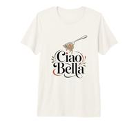 Ciao Bella Italie Pasta Vintage Art T-Shirt Haut de Gamme