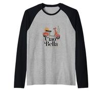 Ciao Bella Italie Scooter Vintage Art Manche Raglan