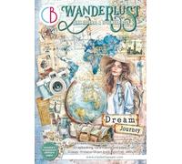 Ciao Bella Junk Journal & Ephemera Book Wanderlust - papier à motifs A4 pour scrapbooking cartes de vœux emballage cadeau créatif DIY