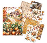 Ciao Bella Lot de 8 feuilles de papier de riz A5 (Bonjour automne)