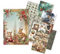 Ciao Bella Lot de 8 feuilles de papier de riz A5 (houx)