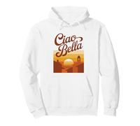 Ciao Bella Méditerranée Coucher Soleil Italie Vintage Art Sweat à Capuche