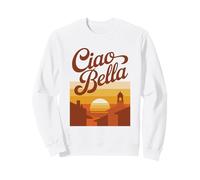 Ciao Bella Méditerranée Coucher Soleil Italie Vintage Art Sweatshirt