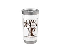 Ciao Bella Moka Italien Art Vintage Café Gobelet isotherme en acier inoxydable double paroi