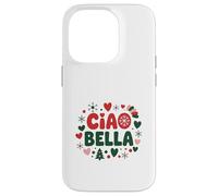 Ciao Bella Noël Italien Typographie Vintage Festive Coque pour iPhone 14 Pro