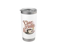 Ciao Bella Rome Art du café vintage italien Gobelet isotherme en acier inoxydable double paroi