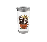 Ciao Bella Rome Café Italien Vintage Graphique Gobelet isotherme en acier inoxydable double paroi