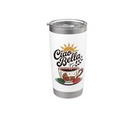 Ciao Bella Rome Café Italien vintage Travel Art Gobelet isotherme en acier inoxydable double paroi