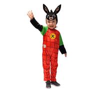 Ciao- Bing Lapin Costume déguisement Original garçon (Taille 4-5 Ans), Unisex Children, Single, 11280.4-5, Red, Black