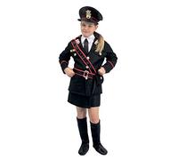 Ciao Carabiniere Costume Bambina, Noir, 7-9 Ans Unisex Kids
