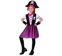 Ciao- Corsara Costume travestimento Bambina (Taglia 8-10 Anni) Fille, 18176.8-10, Rose, Noir