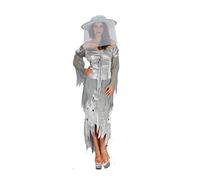 Ciao- Costume Adulto Lady Ghost TG, Donna, 16166.S, Gris, Taille S
