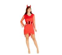 Ciao- Costume Diavolessa, Adulto Déguisement Adulte, Femme, Uni, 62070, Rouge, Taglia Unica 40-42