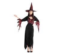 Ciao- Costume Strega Rossa, Taglia Unica Adulto sorcière Déguisement Adulte, Femme, Uni, 62002, Rouge 2, Taille Unique