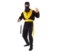 Ciao- Déguisement de Dragon Ninja Scorpion pour Adulte, Public de consommateurs, 62126, Noir, Jaune, Taille Unique