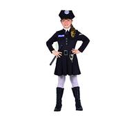 Ciao Déguisement de flic fille (taille 6-8 ans), Noir