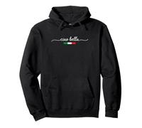 Ciao Hello Bella Drapeau Italien Souvenir de Voyage Sweat à Capuche