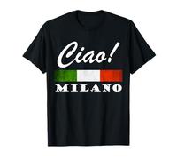 Ciao Italia Tricolore Drapeau Italien Milan Italie Fierté T-Shirt