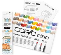 Ciao Layer & Mix Starter Set « Cozy », Set De Marqueurs Avec 3 Couleurs, Papier Marqueur Et Modèle De Dessin À Copier, Incl. Fiche D'Exercices De Prise En Main[Z3937]