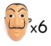 Ciao- Lot de 6 Masques Dali' CASA de Papel, Unisex Adult, 23422.6, Pink