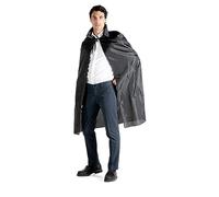 Ciao- Manteau de déguisement avec Revers (Taille Unique Adult), Noir