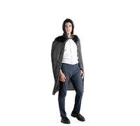 Ciao- Manteau Domino de déguisement avec Capot (Taille Unique Adult), Noir