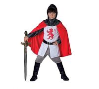 Ciao Medieval Knight Lionheart Costume pour garçon (taille 6-8 ans) avec cape