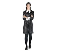 Ciao- Mercredi Addams robe costume déguisement fille original Wednesday (Taille S)