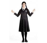 Ciao- Mercredi Addams uniforme scolaire Nevermore Academy costume déguisement fille original Wednesday (Taille M) avec perruque