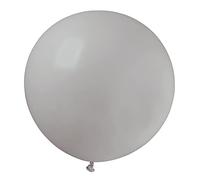 Ciao - Pack 10 maxi balloons in natural latex Premium Quality G40 (Ø 100cm / 40"), grey