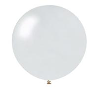 Ciao - Pack 10 maxi balloons pearly in natural latex Premium Quality G40 (Ø 100cm / 40"), white pearl