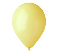 Ciao - Pack 100 balloons in natural latex Premium Quality G120 (Ø 33cm / 13"), pastel yellow