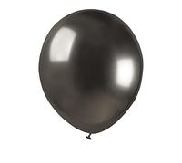 Ciao - Pack 100 balloons metallized in natural latex Premium Quality A50 (Ø 13cm / 5"), black metallized