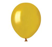 Ciao - Pack 100 balloons pearly in natural latex Premium Quality A50 (Ø 13cm / 5"), gold pearl