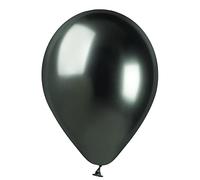 Ciao - Pack 50 balloons metallized in natural latex Premium Quality G120 (Ø 33cm / 13"), black metallized