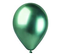 Ciao - Pack 50 balloons metallized in natural latex Premium Quality G120 (Ø 33cm / 13"), green metallized