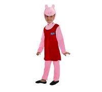 Ciao Peppa Pig costume grenouillère déguisement original fille (Taille 4-5 ans), Pink, Red