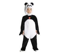 Ciao Petit Panda grenouillère peluche baby costume déguisement original Trudi (Taille 1-2 ans), White, Black