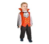 Ciao Petit Vampire costume déguisement grenouillère baby (Taille 2-3 ans) avec mantle, Red, Black, White