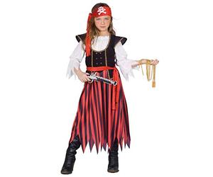Ciao Piratessa Costume Bambina (Taglia 8-10 Anni), Rouge/Noir, Fille