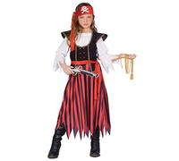 Ciao- Piratessa Costume Travestimento Bambina Déguisement pour Enfants, Fille, 13110.4-6, Rouge, Noir, 4-6 Anni